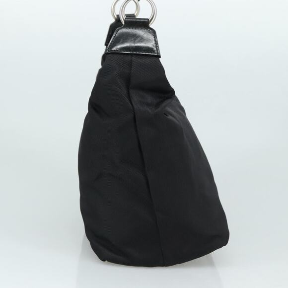 GUCCI Bamboo Hand Bag Nylon Black Silver 000 1434 000 1434 - Picture 4 of 16